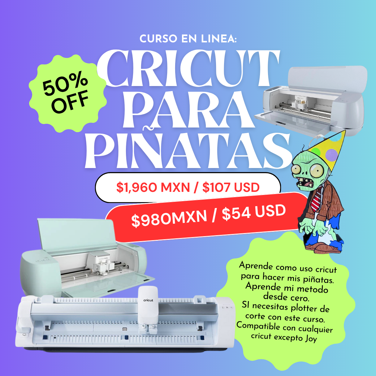 Taller de Cricut para piñatas